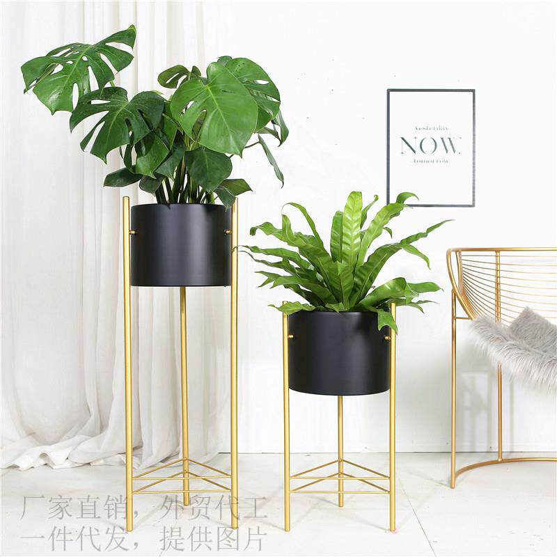 直销欧式简约风格款铁艺花架室内装饰创意款落地绿萝花盆架子