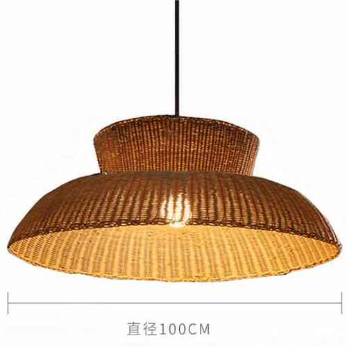 寂编织风格个性创意东南亚茶室复古吊灯风灯具藤侘禅意艺宿餐厅民