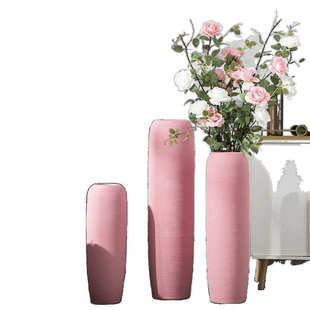 景德镇陶瓷花瓶落地客厅大号白色北欧现代创意简约插花干花摆件