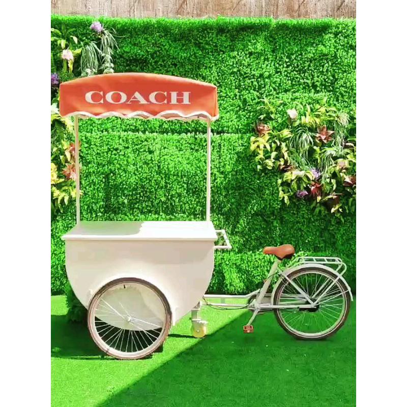 复古小吃车三轮美食车炸串关东煮摆摊推车移动饮品甜品活动展示车