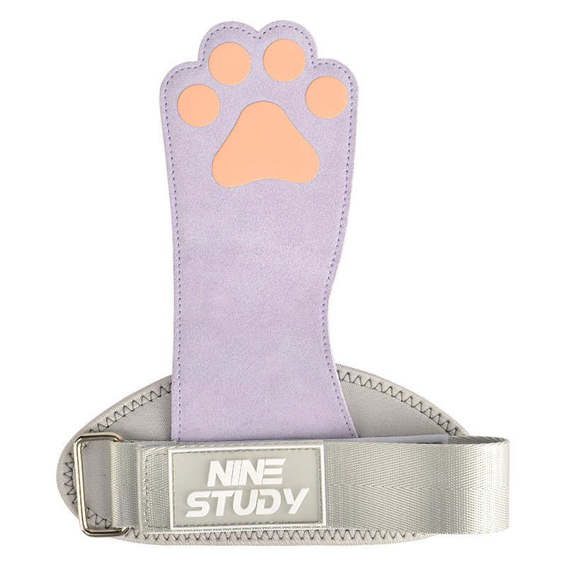 向上硬腕带哑铃带女子助力引举重握力单杠掌手套拉健身带护体牛皮