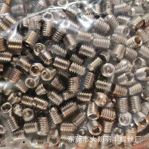DIN916M412.9级镀镍内六角凹端紧定螺钉止付顶丝