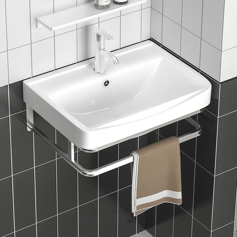 挂墙式洗手盆柜组合洗漱台简易小型洗脸盆家用阳台卫生间陶瓷台盆