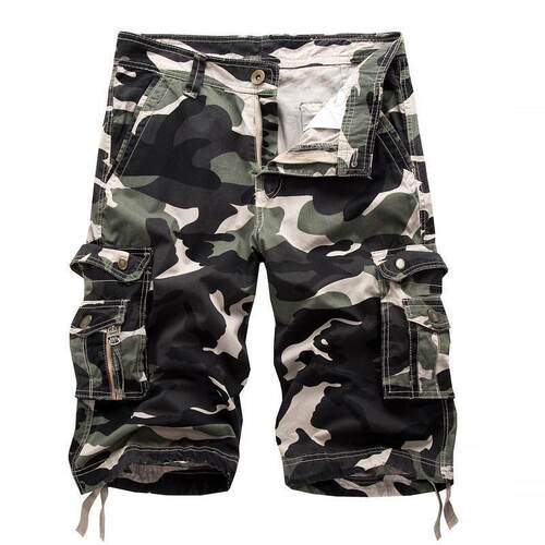 R 39331 Camouflage Loose Cargo Shorts 工装短裤