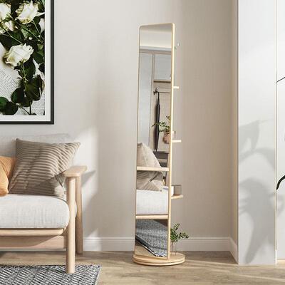 落地镜子全身可一旋转体移动小户XYY-CYJZ型入户门穿衣镜口衣帽架