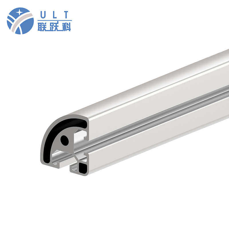 4040弧形铝型材包边转角立柱型材4040R工业铝型材40*40半圆弧铝材