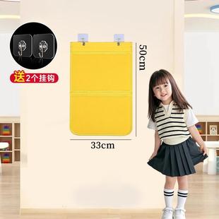 幼儿园美术作品展示袋a5绘本图画本收纳袋挂墙式透明挂袋卡片挂袋