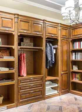 京整厂体衣柜现代简约新式实木中衣柜衣帽间推拉门4563卧室全屋南