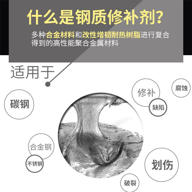 112钢质修补剂耐高温工业铁质钢铁铸件补洞铝质铁缸体胶不锈钢