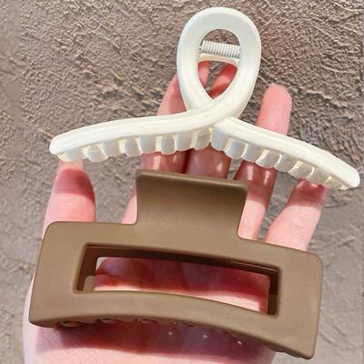 发夹Hot Sale Solid Color Claw Clip Large Barrette Crab Hair