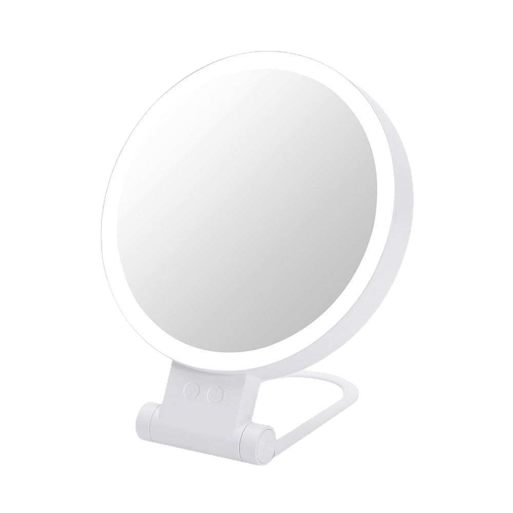 LED女生化妆镜折叠便携带灯梳妆镜三合一双面带灯镜子30X放大礼品