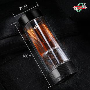 诺亚茶水分离杯泡茶杯双层玻璃茶杯高档商务水杯车载办公家用礼品