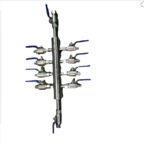 不锈钢气源球阀分配器不锈钢法兰气源分支器单排双排