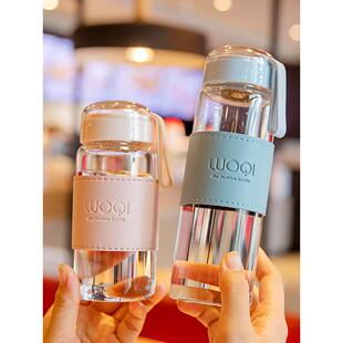 水杯女款玻璃杯耐高温细水壶迷你杯子小容量水樽便携外带防烫水瓶