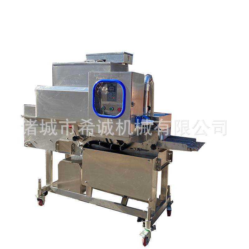 商用糍粑上糠机南瓜饼上浆上糠裹糠设备脆皮年糕撒糠机源头厂家