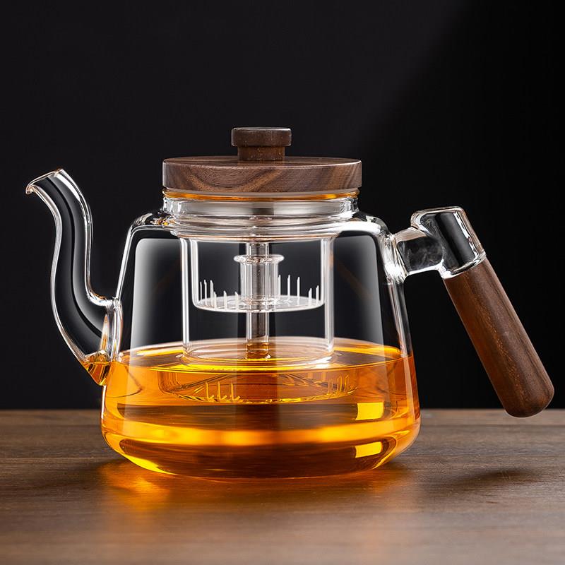 加厚黑晶炉专用玻璃茶壶高硼硅烧水壶单壶防爆耐高温煮茶器蒸茶壶