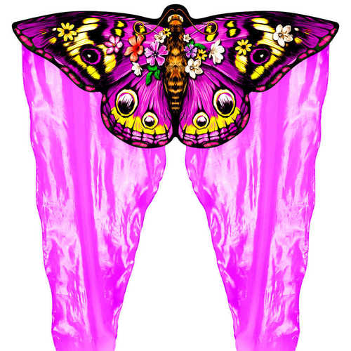 2025新款风筝卡通繁花紫蝴蝶风筝微风易飞手持线轮小儿童大人专用