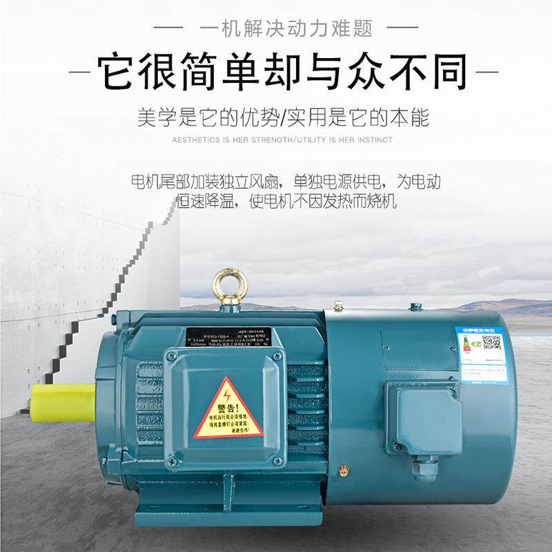 现货供应132w铜线电机YVF2-4极160w变频调速电动机200w220千瓦