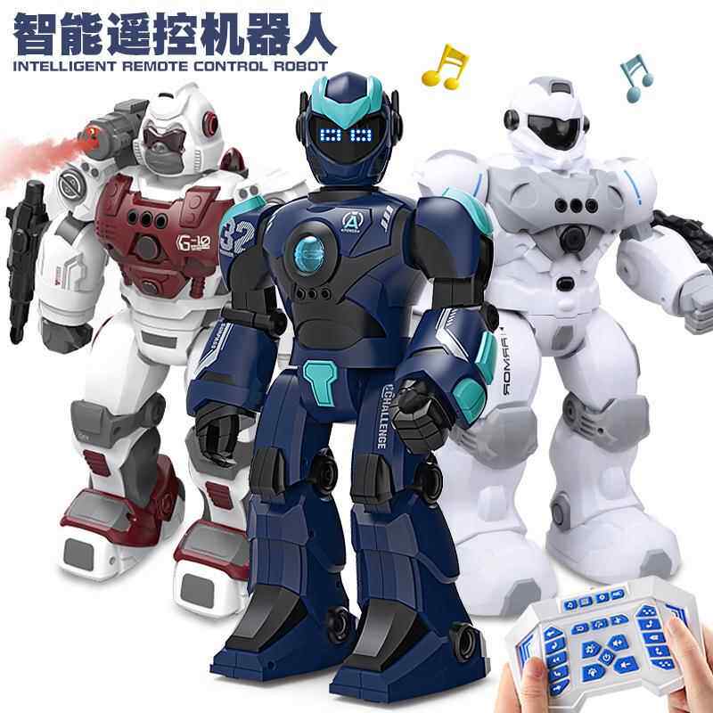 遥控机器人模型2.4G可充电手势感应智能语音互动儿童电动玩具