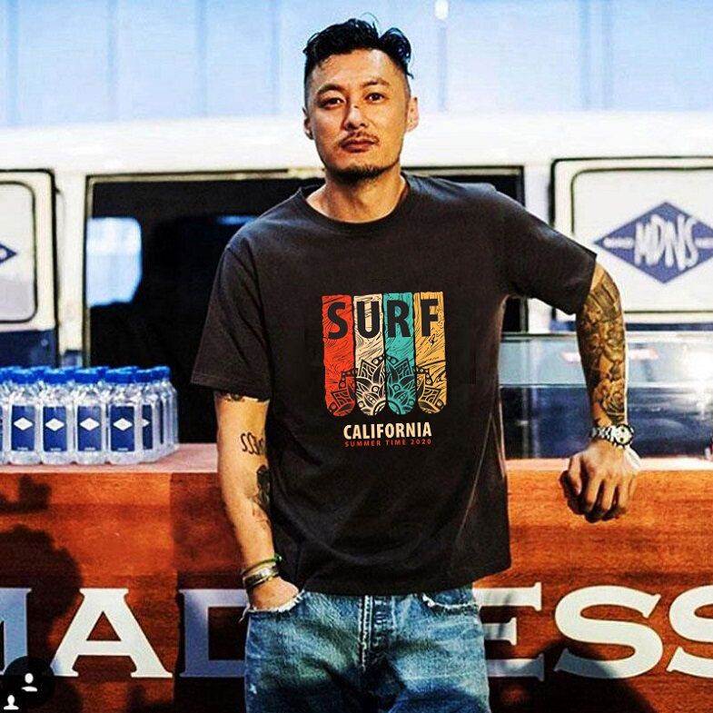 香港潮牌余文乐2026新款夏季欧美短袖t恤男宽松大尺码纯棉半袖T恤