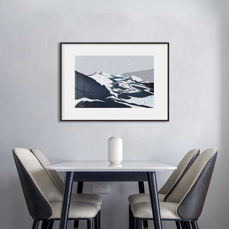 风光旖旎 现代简约客厅装饰画北欧风景插画沙发背景餐厅民宿挂画