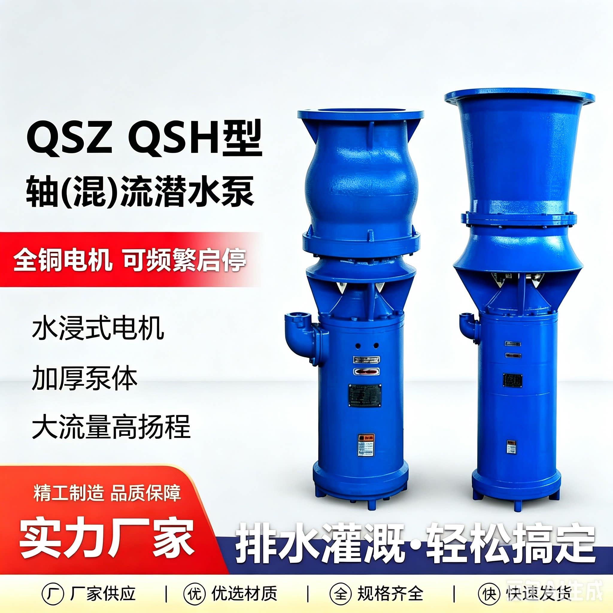 中吸式轴流泵潜水轴流泵排涝农用灌溉高扬程大流量大口径应急防洪