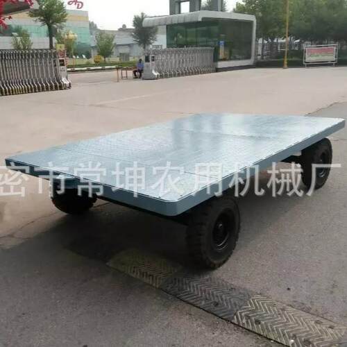 2吨串连小拖车转运车牵引式平板拖车厂家供应