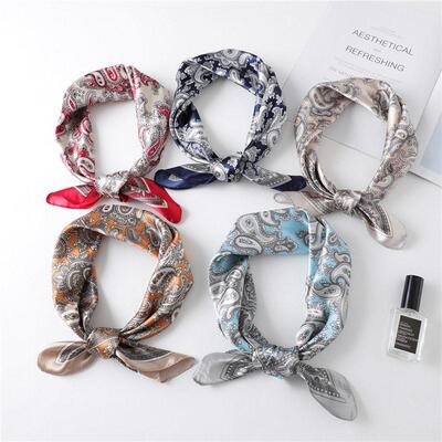 Square scarf retro cashew nut silk scarf方巾复古腰果丝巾职业