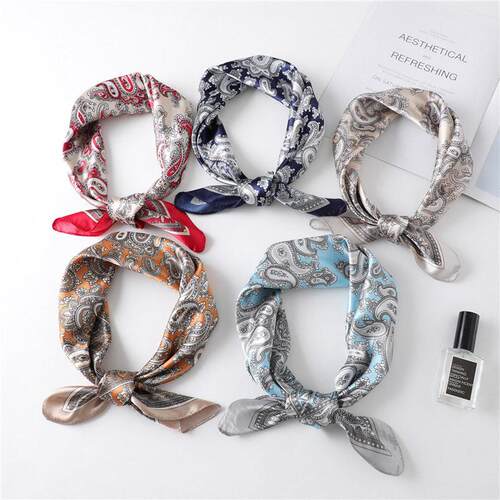 Square scarf retro cashew nut silk scarf方巾复古腰果丝巾职业