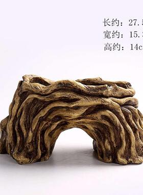 大号仿老树根木头复古多肉花盆原生态创意树桩树头拼盘组合种菜盆