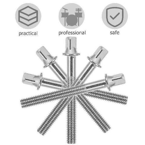 6 Pcs Square Head Screw Drum Tension Screws Instruments Key
