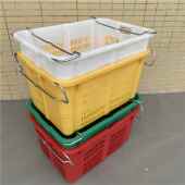 储物筐塑胶周转框 筐 塑料菜箩 大号带耳水果蔬菜快递物流服装