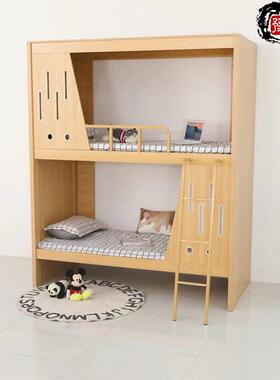 太下空舱上学公校宿舍寓床青床旅民宿高低床钢木结合全包床RGQ上