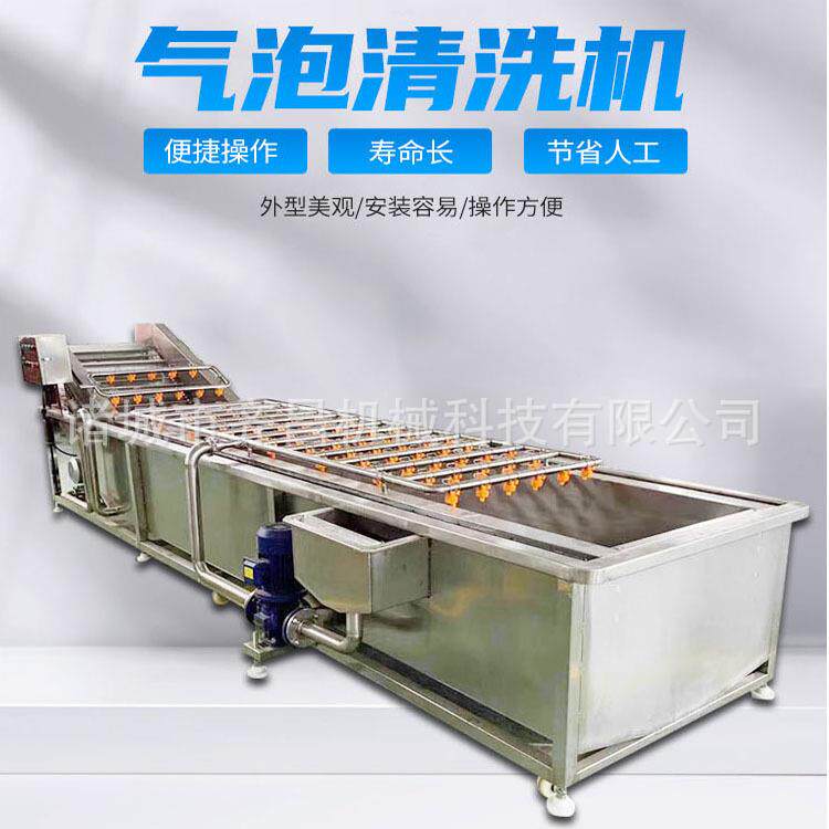 整只鸡整只鸭鼓泡清洗机猪肉冻盘解冻机海鲜解冻整鸡清洗流水线