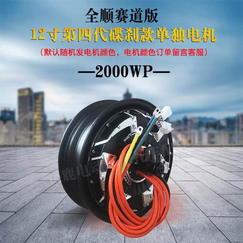 12寸四代瓦片2000WP/000/6000WP赛道竞技版高速大力轮毂电机