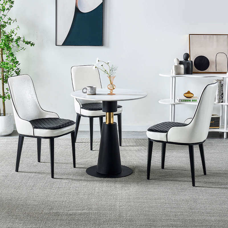 轻奢岩板餐桌休闲接待洽谈桌椅组合阳台桌子小户型小圆桌家用饭桌,住宅家具,岩板餐桌,淘宝优惠券,粉丝福利购,淘宝优惠卷