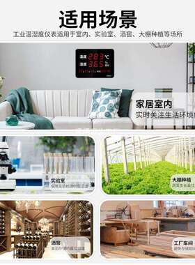 融测温湿度显业示仪WLW表工字型高精度仓库大棚电数温湿度子计LX9