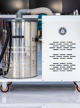 移动式工业吸尘器30L不锈钢吸尘器圆桶式高压吸尘器