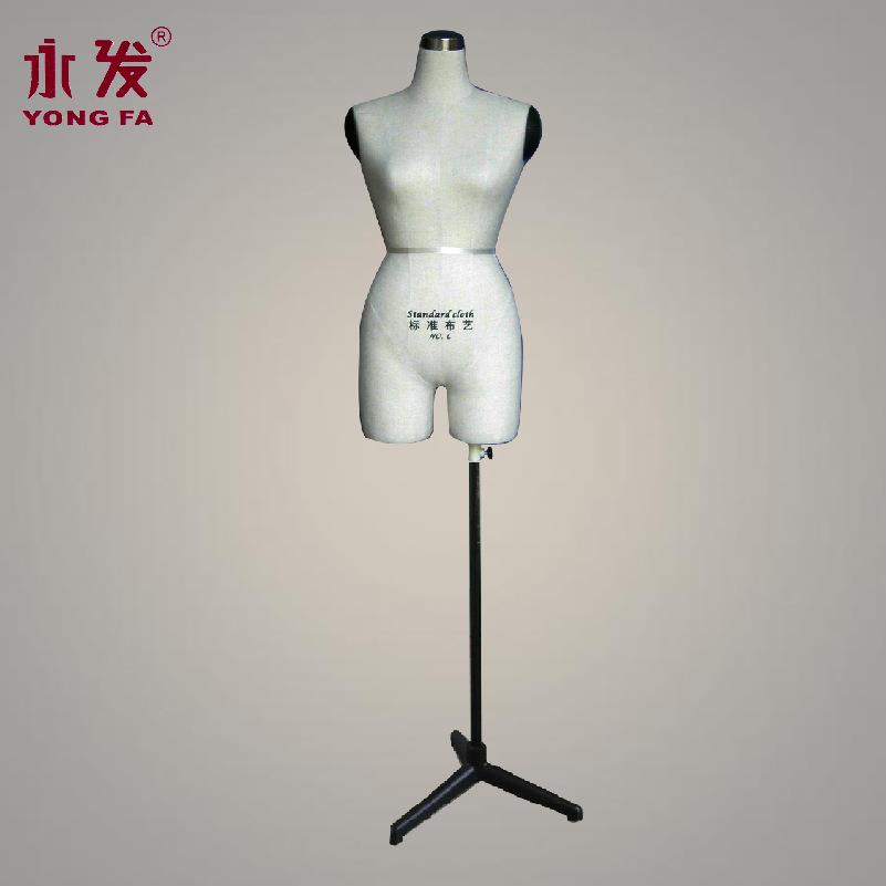新款直销板房裁板试衣模特头服装店展示用插针包布立体裁剪女半身