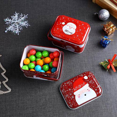 新款圣诞节马口铁盒Handheld gift creative packaging box