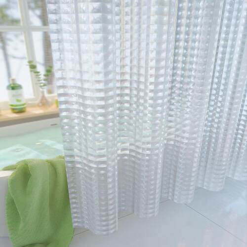 卫生间遮挡加厚浴帘布防霉防水免打孔浴室淋浴隔断门帘子窗户挂帘