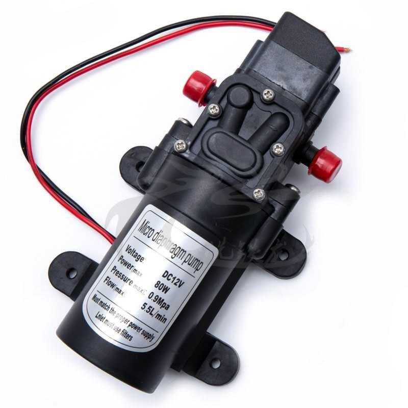 12V24V 80W电动隔膜泵 直流水泵 洗车水泵 喷雾器水泵 自吸泵包邮