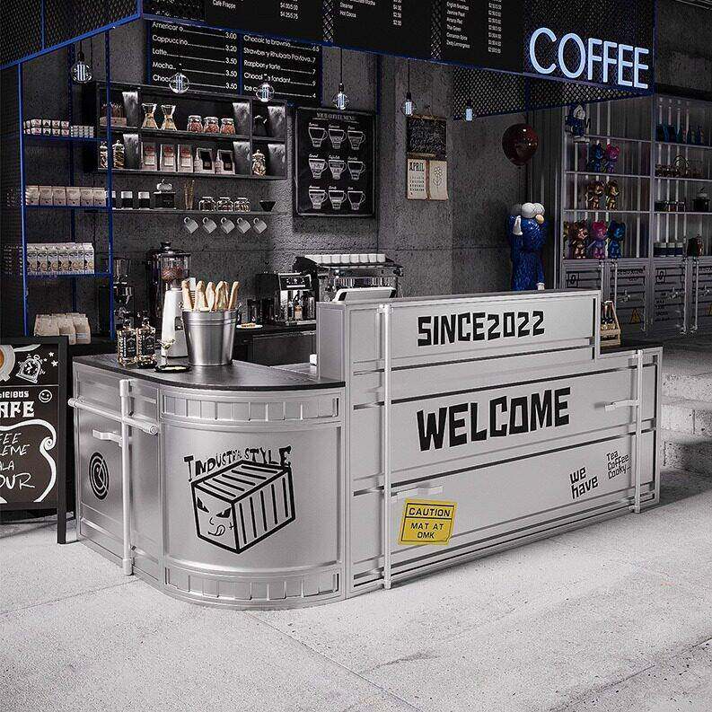 工业风吧台收银柜台汽车改装店创意前台健身房咖啡厅球馆商用接待