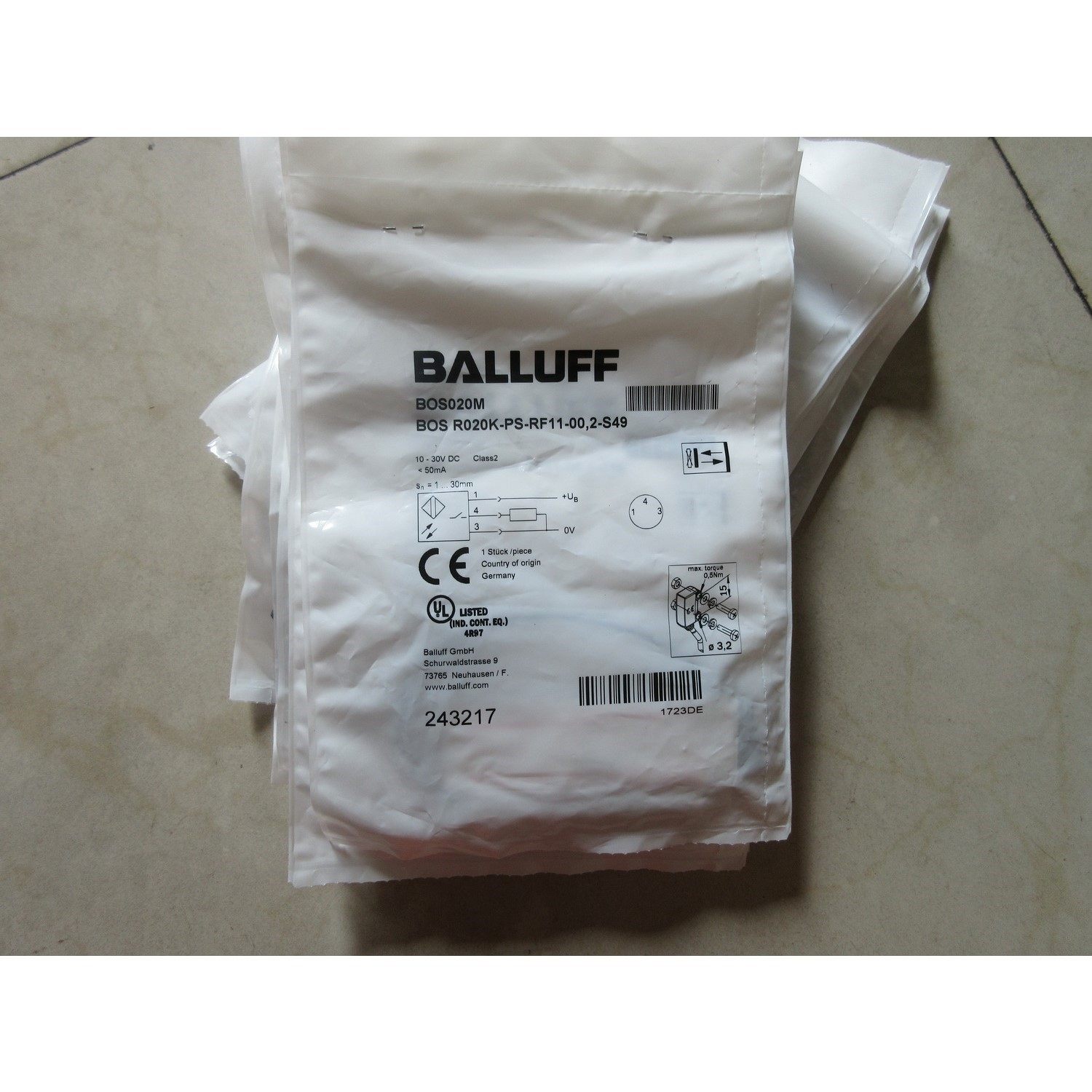 全新原装 BOS R020K-PS-RF11-00,2-S49 BOS020M 现货