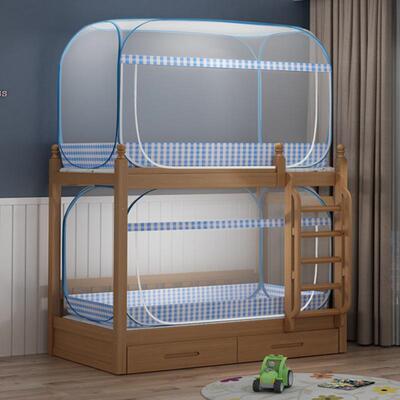 单人床生铺蚊帐学宿舍可折叠0安.91.方2上KX-61968下蒙古包m侧门