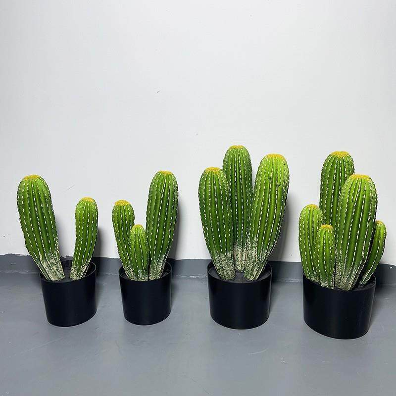 北欧风带毛刺戟阁仙人柱盆栽仿真仙人掌造景绿植热带沙生植物摆件