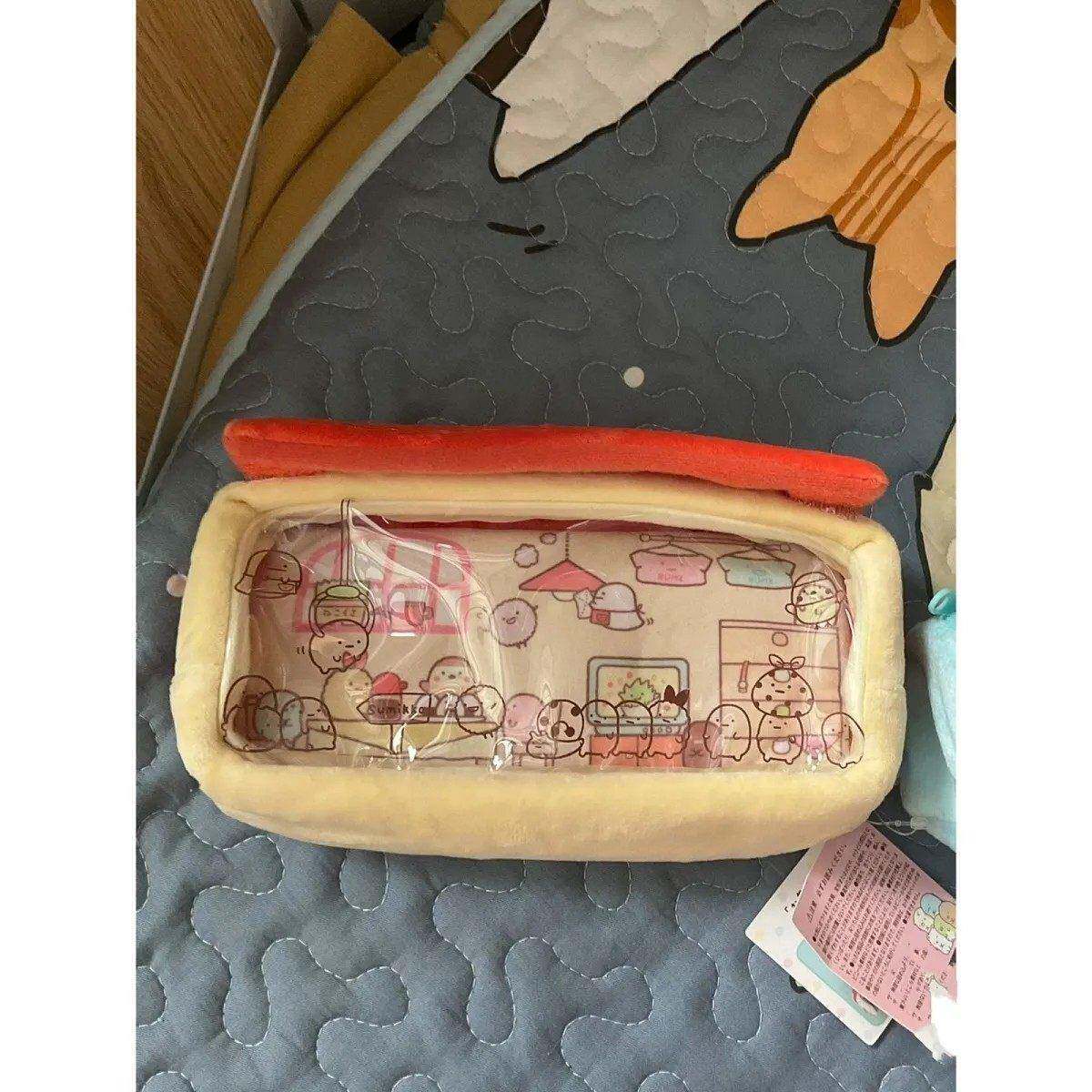 日系可爱角落生物双层痛包笔袋卡通高颜值学习文具收纳袋