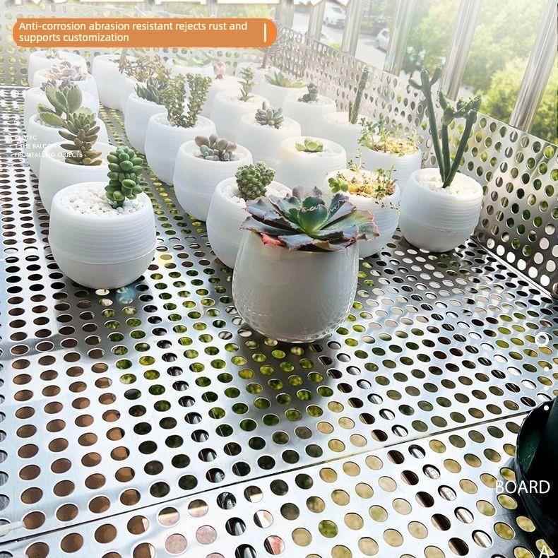 1mm不锈钢冲孔板阳台防护网防盗窗垫特厚阳台防坠网多孔板