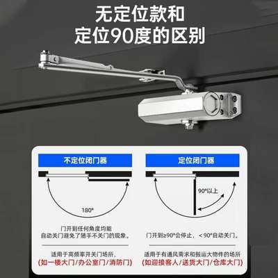 厂家直销120KG特大号加大号重型液压缓冲闭门器关门器自动闭门器