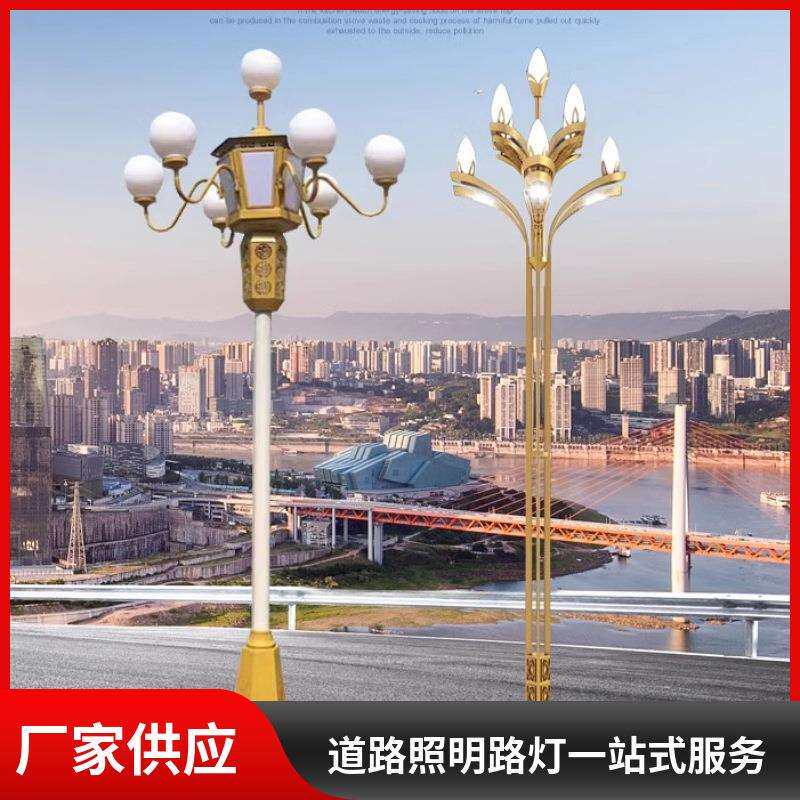 中华灯玉兰灯led市政工程8米10米12米9头高杆路灯户外广场景观灯
